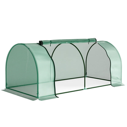 Outsunny Mini Invernadero 200x100x80 Cm Para Jardín Cultivo De Plantas Verde_0