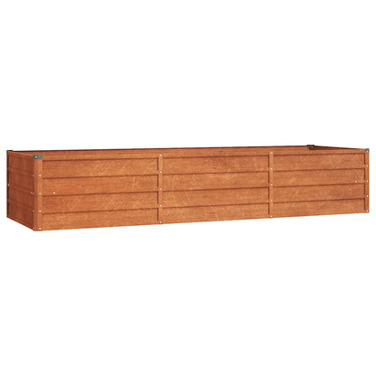 Arriate Oxidado De Acero Corten 240x80x45 Cm_0