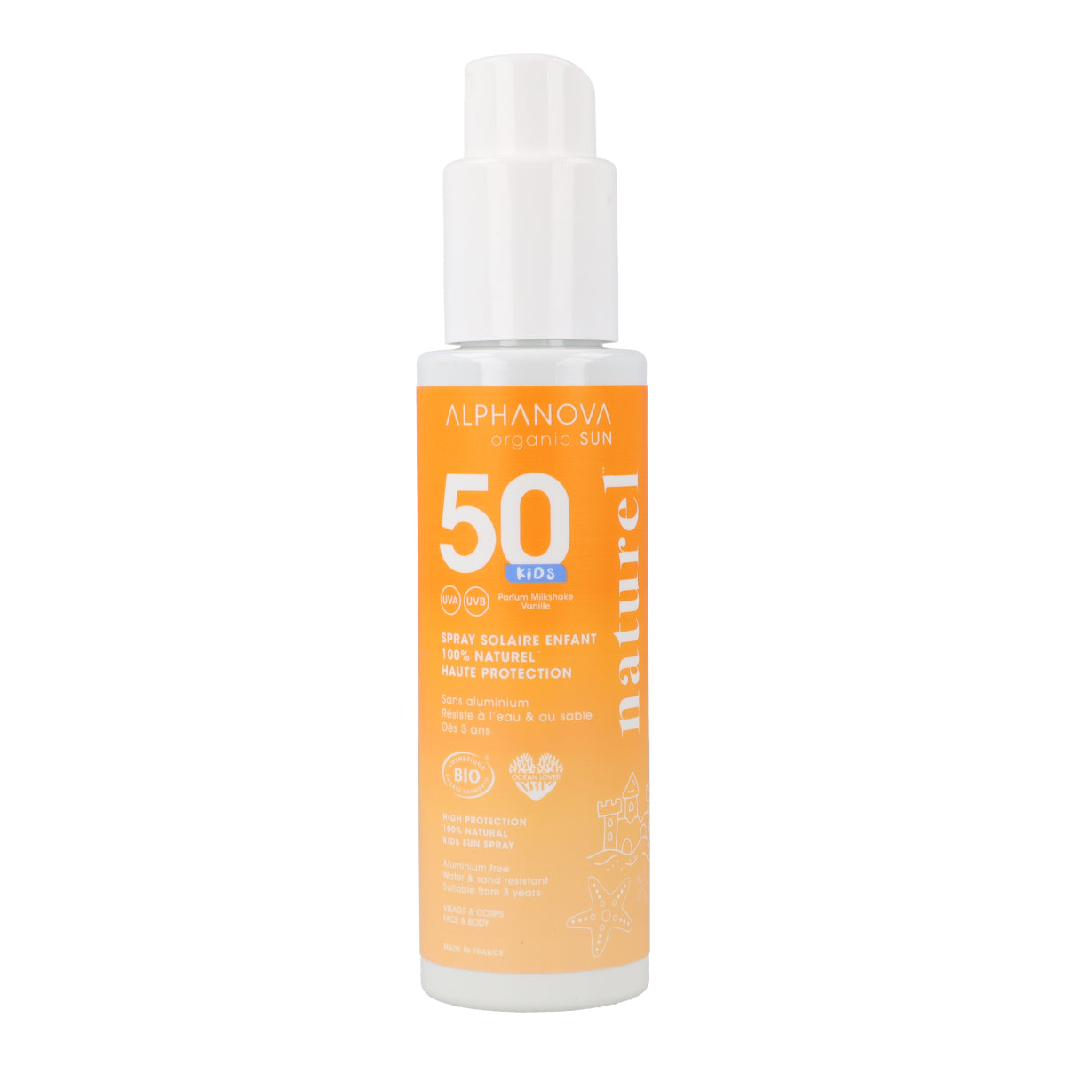 Spray solar niños bio FPS50 Alphanova 100 ml