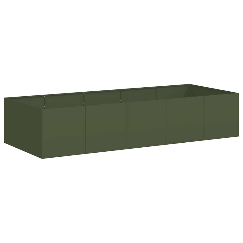 Jardinera Acero Verde Oliva 200x80x40 Cm_0