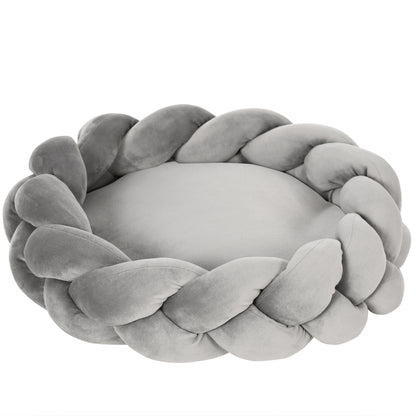 Pawhut Cama Para Perros Pequeños Con Cojín Independiente 55x55x14 Cm Gris_0