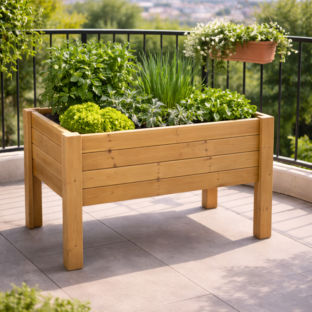 Mesa De Cultivo Mura Profunda 40cm Vidahuerto 80x40x80 Cm._3