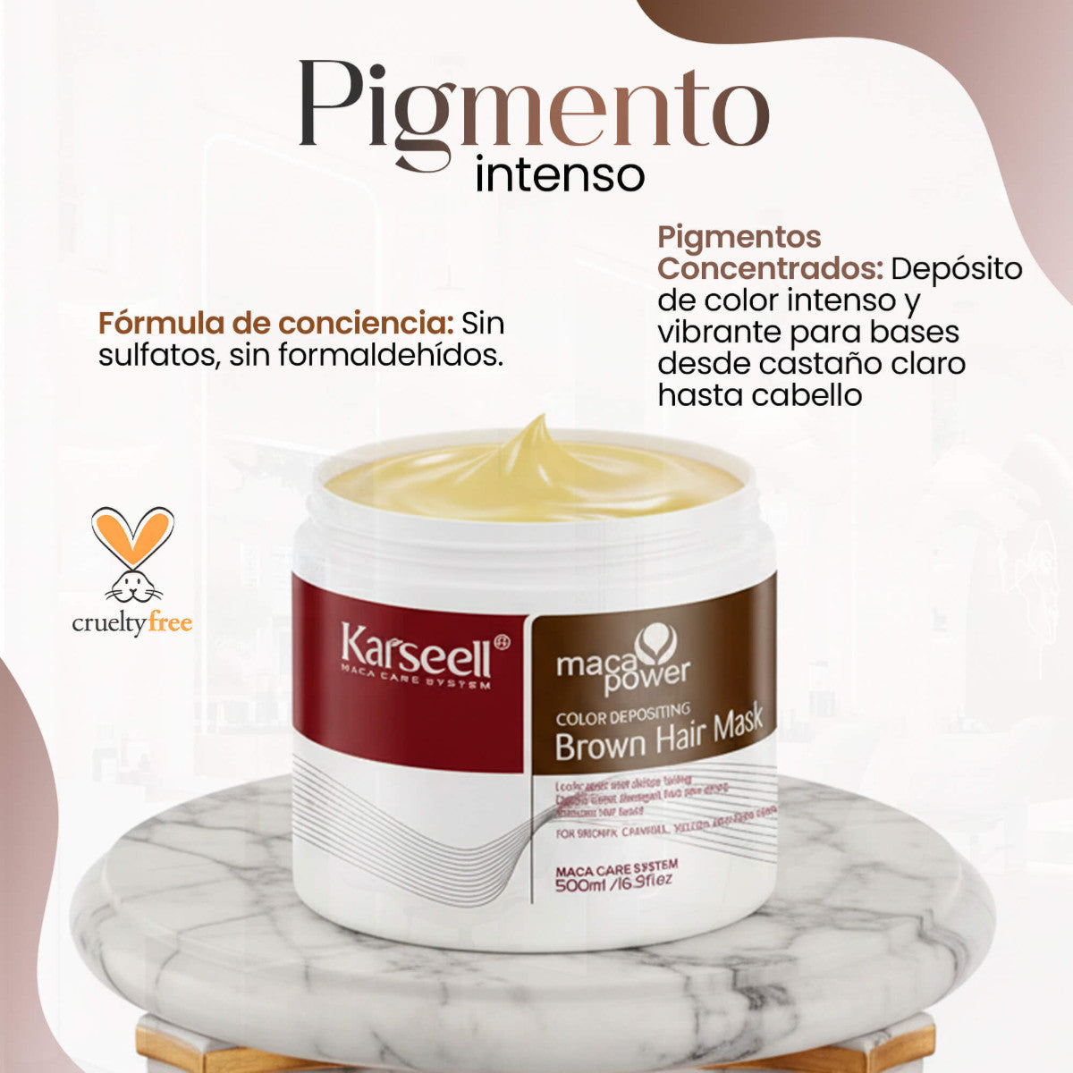 Mascarilla Pigmentante Marrón Karseell 500 ml