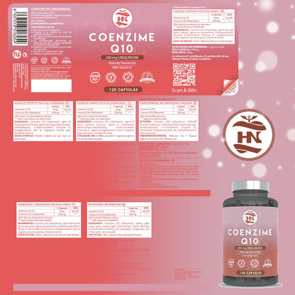 Pack 2 X Coenzima Q10 200mg + Vitamina E - 2 X 120 Cápsulas - Complemento Alimenticio_2