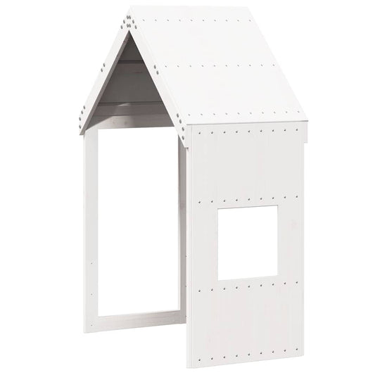 Techo De Cama Infantil Madera Maciza Pino Blanco 55x84x132 Cm_0