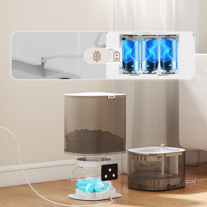 Pawhut Comedero Gato Automático De 3l Con Control De App 1-10 Comidas Al Día_3