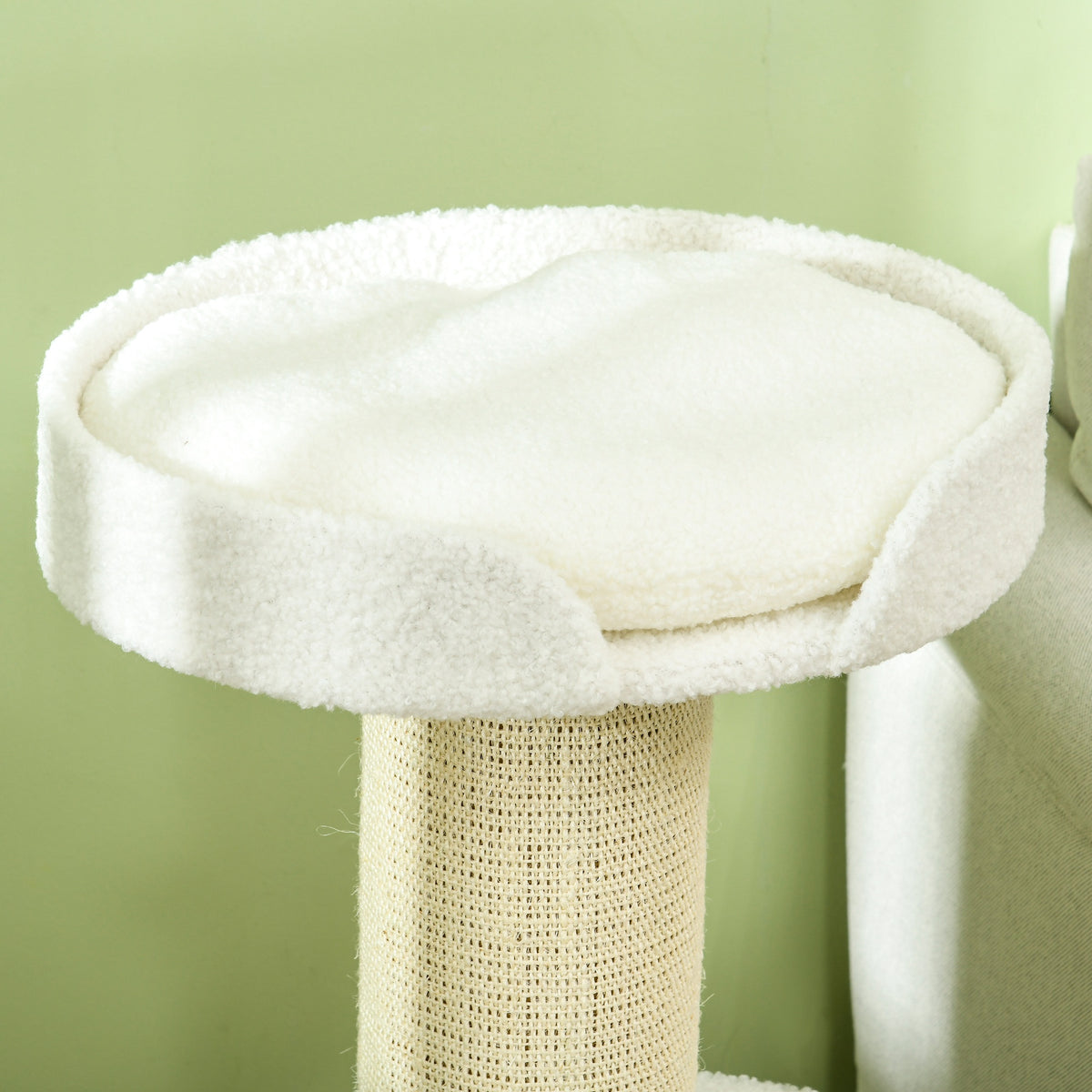 Pawhut Árbol Rascador Para Gatos Altura 91 Cm De 3 Niveles 45x45x91cm Crema_4