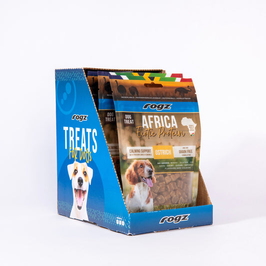 Rogz Snack Calmante Para Perros De Avestruz 6x100g Sin Cereales_0