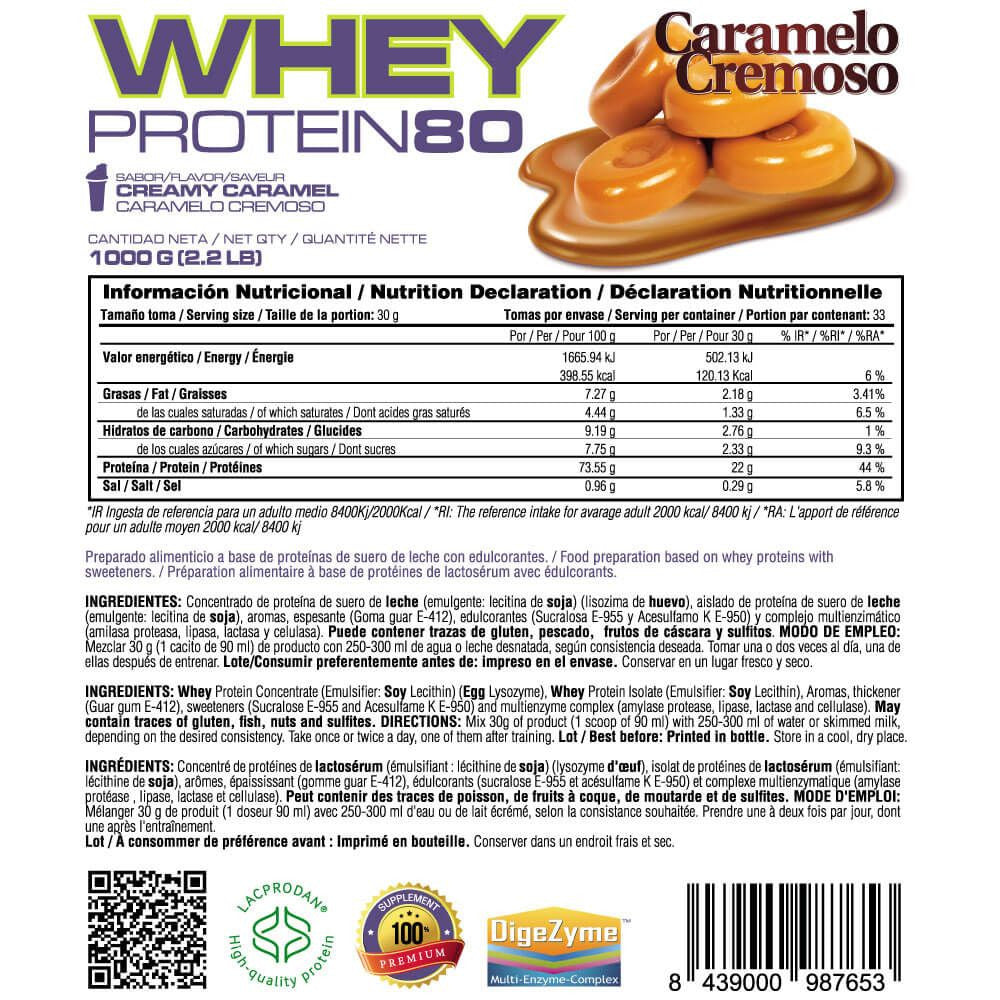 Whey Protein80 - 1kg - Caramelo Cremoso - Aumenta La Masa Muscular - Masmusculo_4