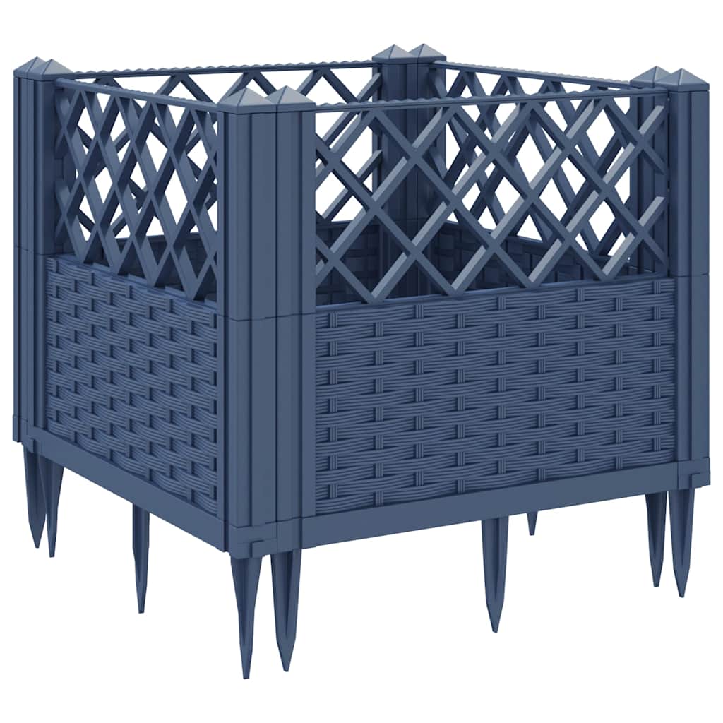 Jardinera Con Clavijas Pp Azul Gris 43,5x43,5x43,5 Cm_5