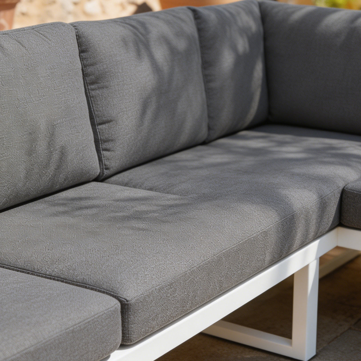 Outsunny Conjunto De Jardín Exterior De 4 Piezas En Forma De L Con Cojines Gris_3