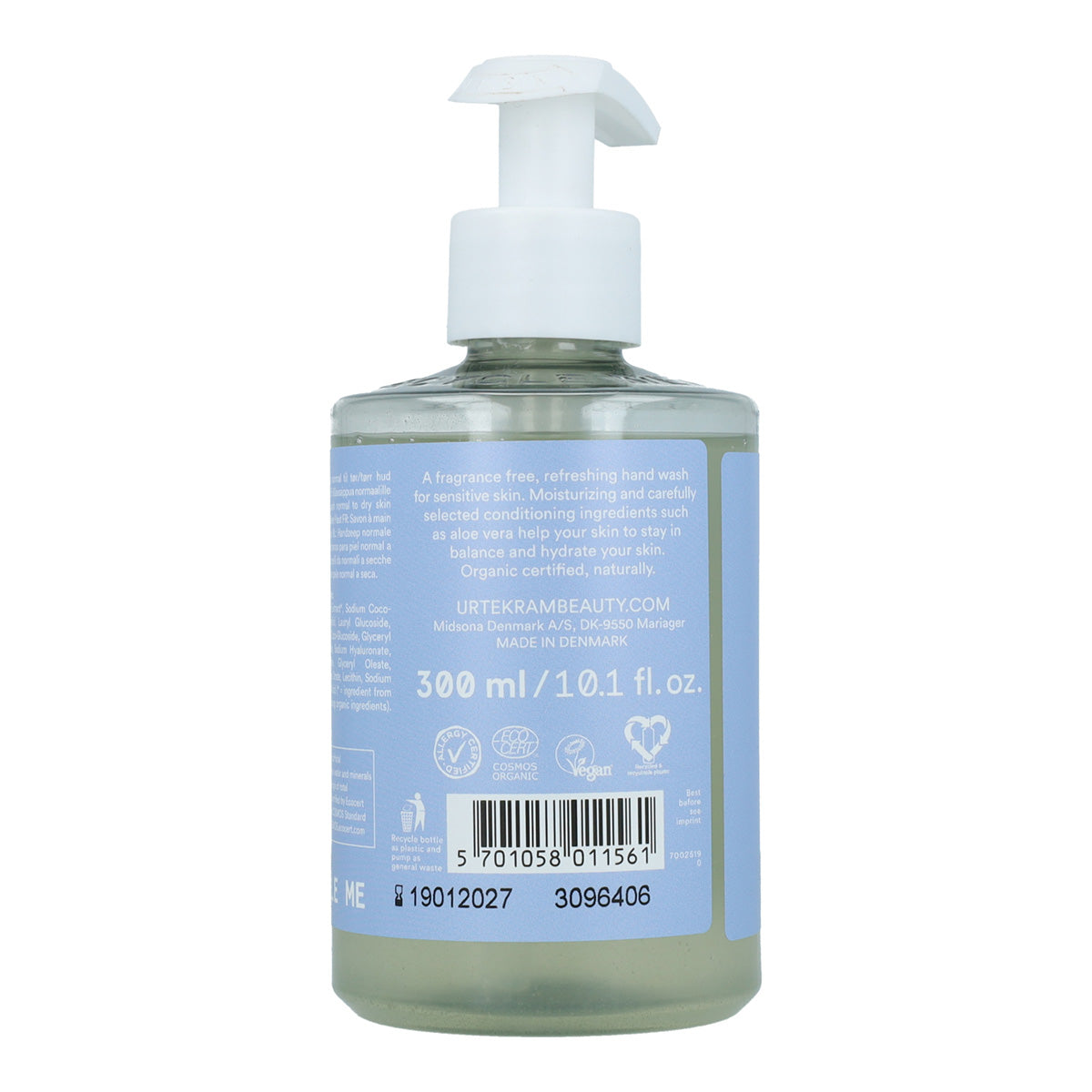 Jabón de manos Sin Fragancia Urtekram 300 ml