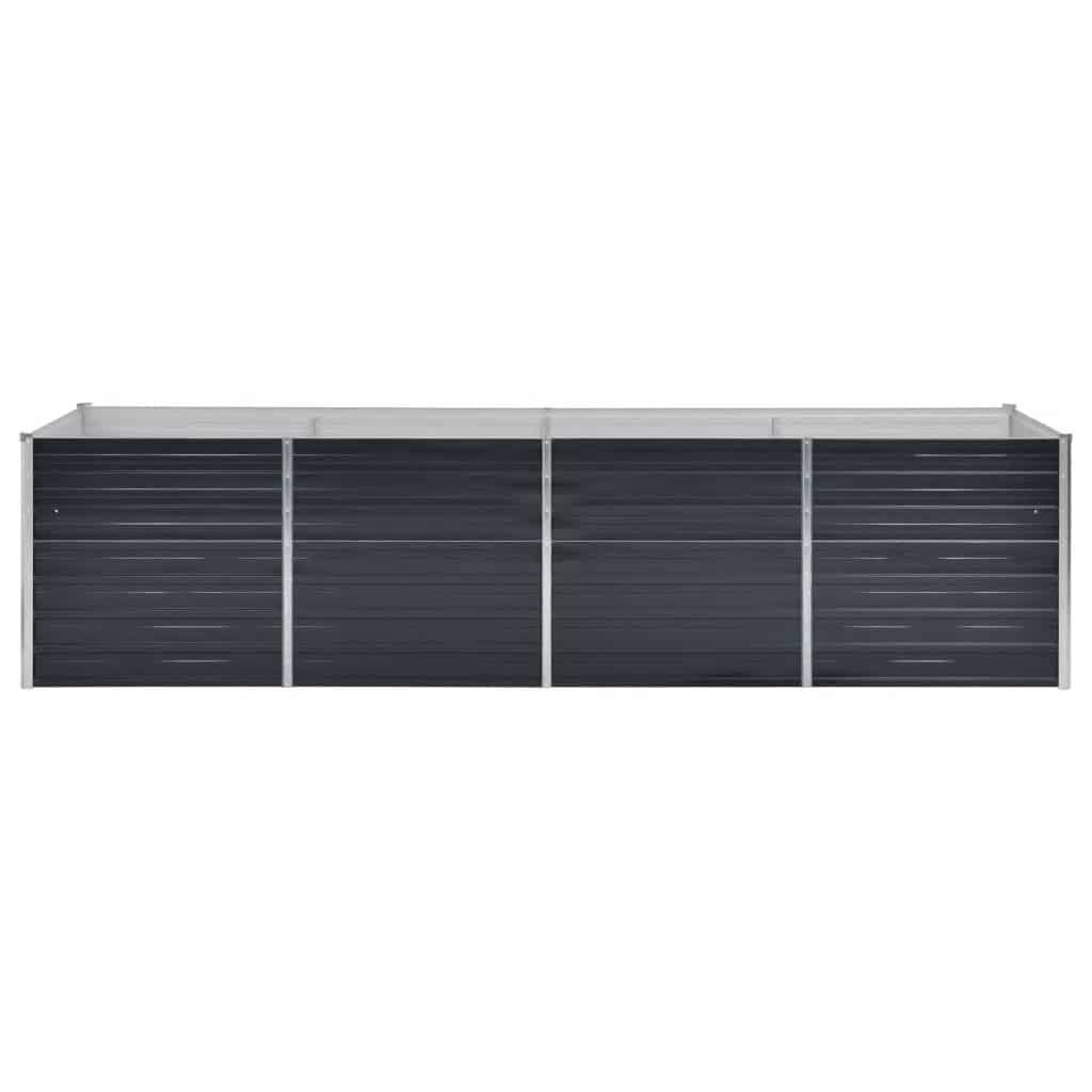 Arriate De Acero Galvanizado Gris Antracita 320x80x77 Cm_3