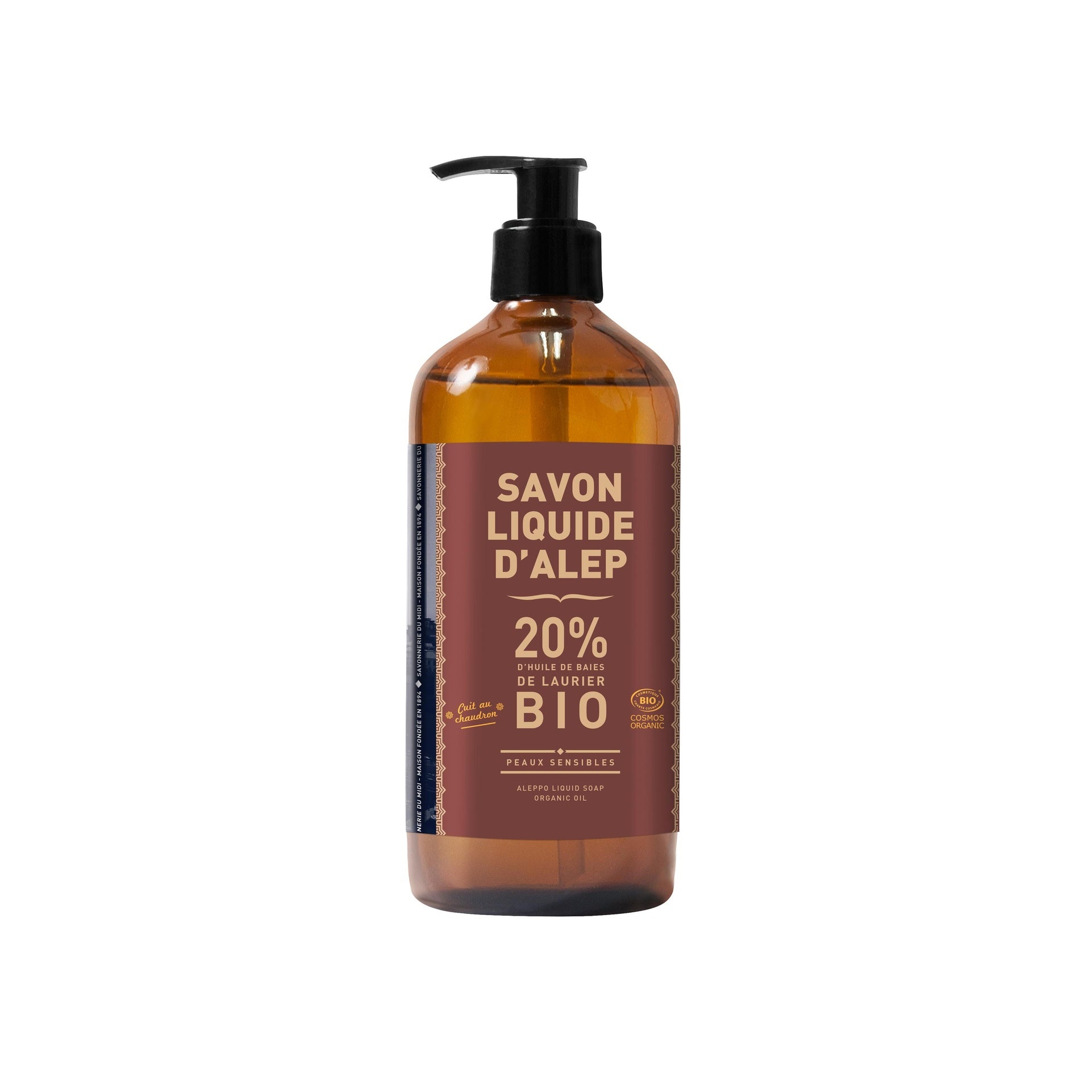 Jabón natural líquido de alepo  La Corvette 500 ml