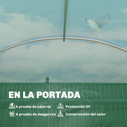 Invernadero De Túnel Outsunny Acero Galvanizado, Pe Verde 198x275x191 Cm_5