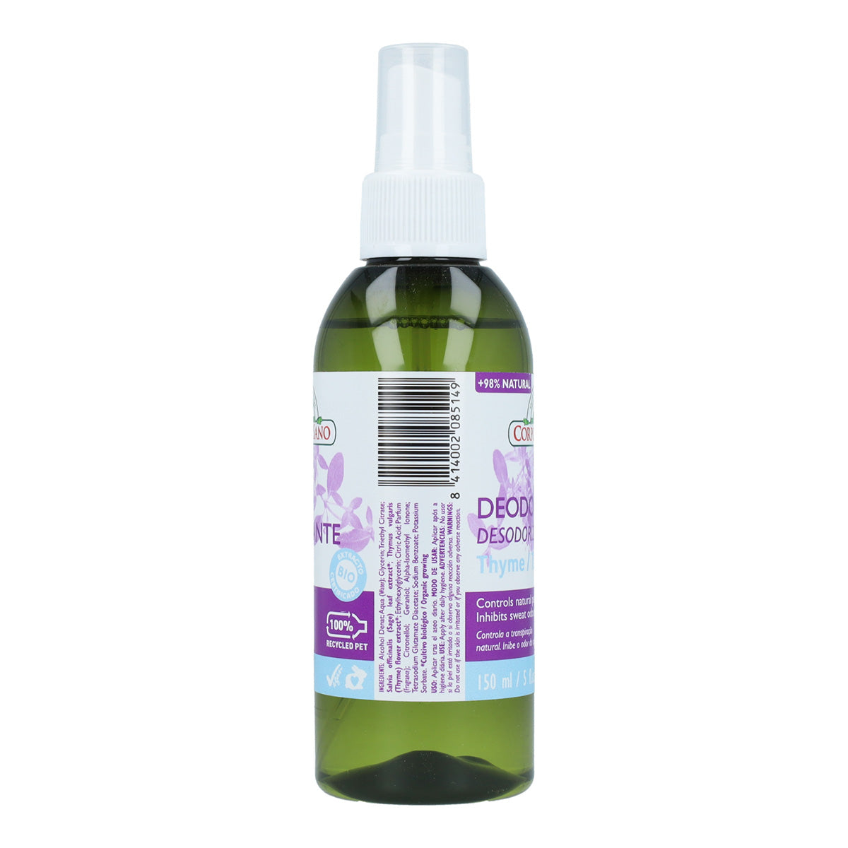 Pack 2x Desodorante tomillo Corpore Sano 150 ml