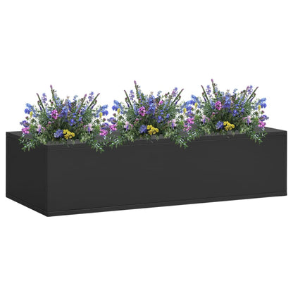 Caja De Flores De Oficina De Acero Gris Antracita 90x40x23 Cm_1