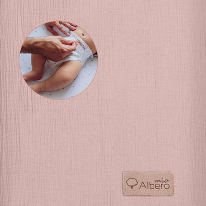 Funda De Cambiador Muselia Algodón 100% Cotton Color Rosa_3