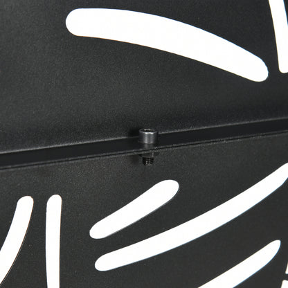 Outsunny Biombo Para Exterior De 3 Piezas Con Diseño De Hoja De Mimbre Negro_3