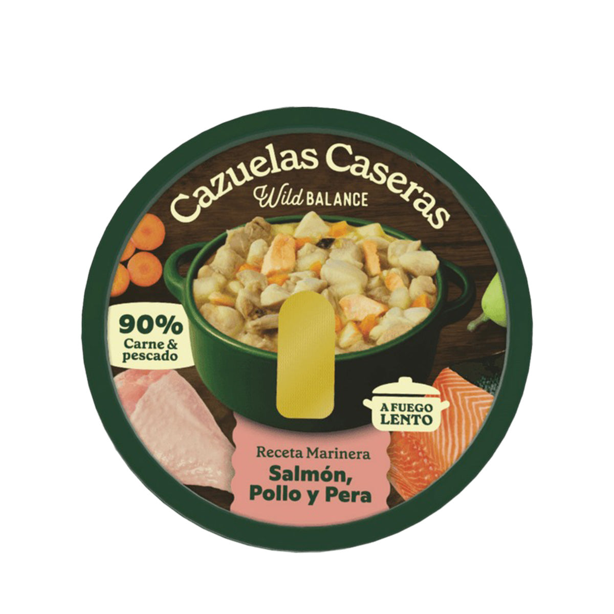 Cazuelas Caseras Salmón, Pollo y Pera Wild Balance 280g