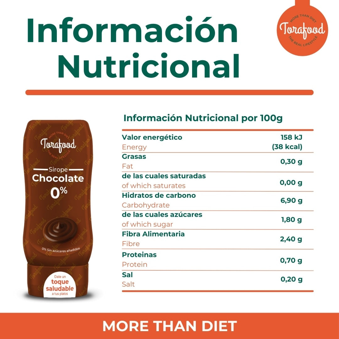 Sirope Zero Chocolate Torafood 330ml