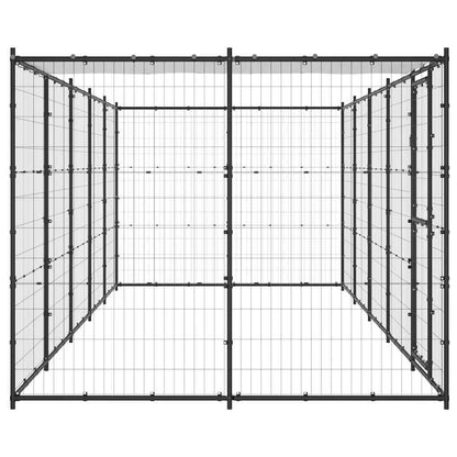 Perrera De Exterior De Acero Con Techo 12,1 M²_4