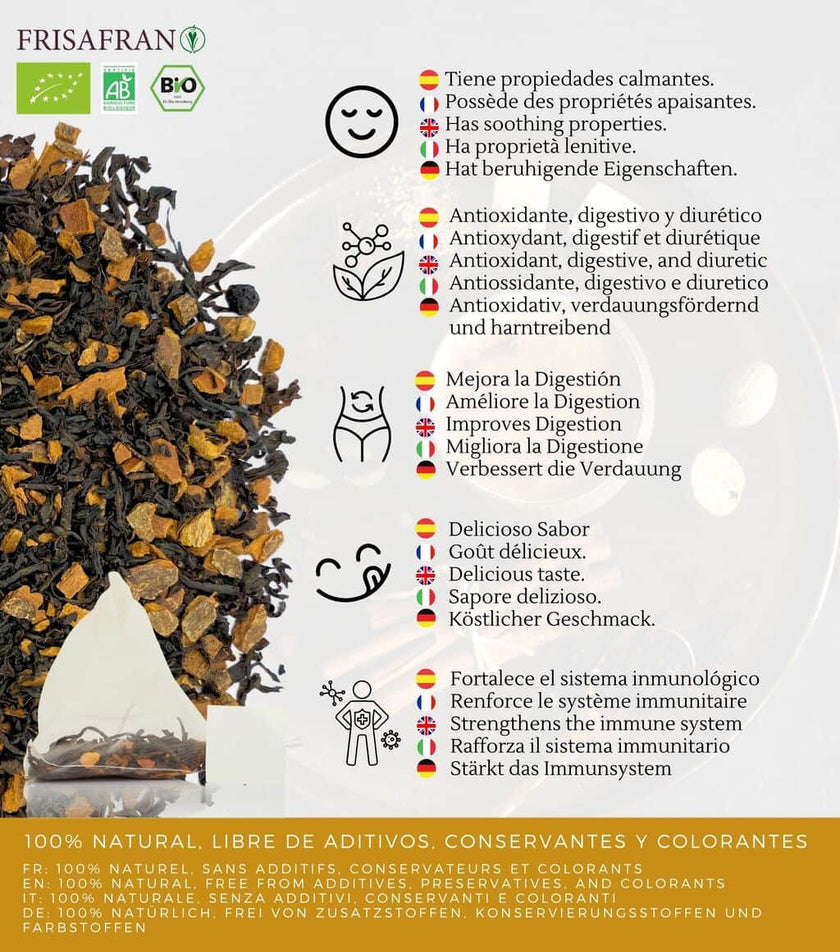 Té Negro Chai Ecológico Pirámides | Calidad | Frisafran 15 Uds_3