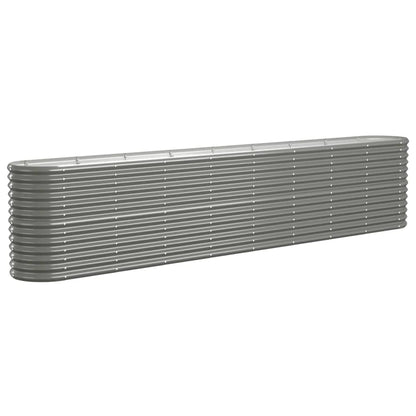 Jardinera Arriate Acero Galvanizado Gris 332x40x68 Cm_0
