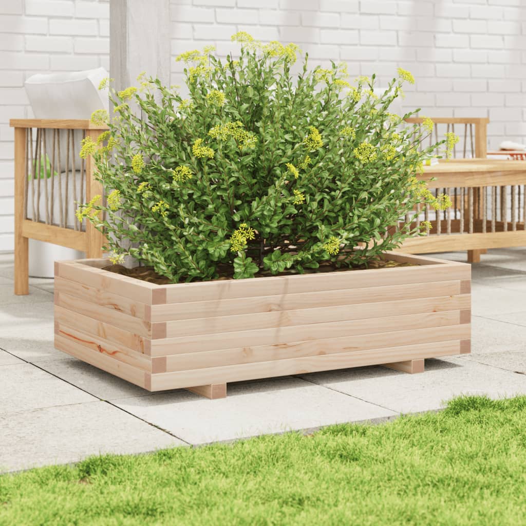 Jardinera De Madera Maciza De Pino 90x60x26,5 Cm_2