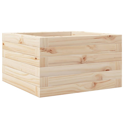 Jardinera De Madera Maciza De Pino 40x40x23 Cm_0