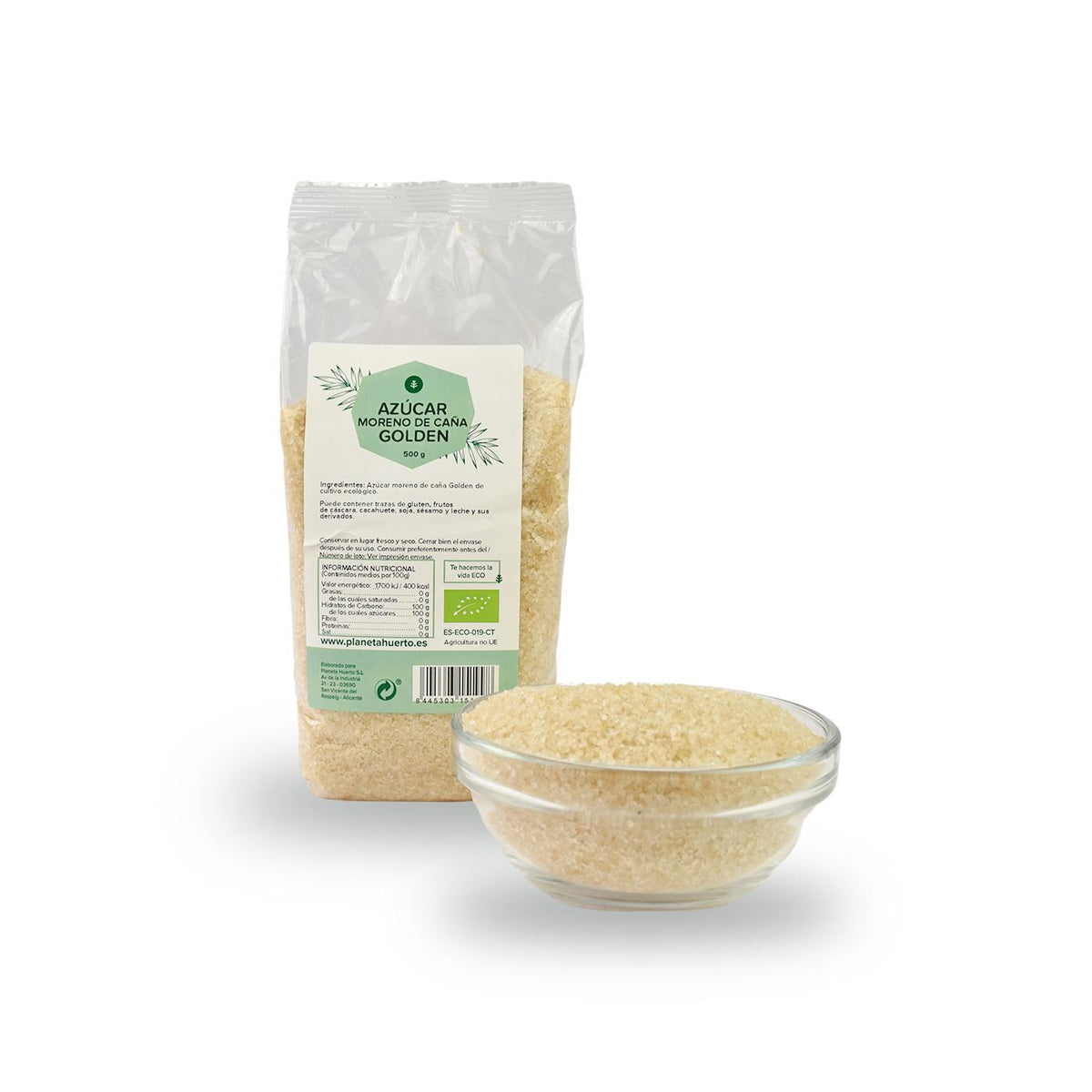 Azúcar de caña golden ECO Planeta Huerto 500 g