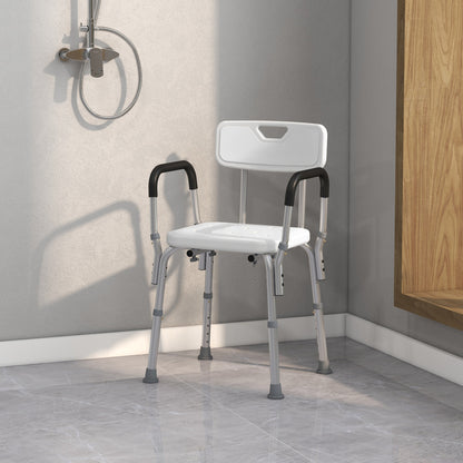 Homcom Silla Ducha Personas Mayores Antideslizante Con Altura Ajustable_3