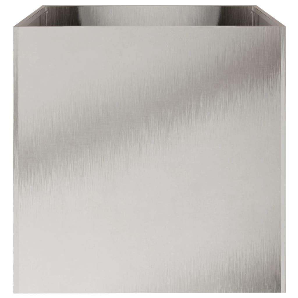 Jardinera De Acero Inoxidable Plateado 49x47x46 Cm_5