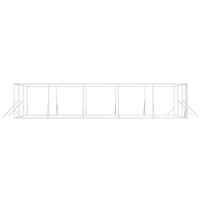 Perrera De Exterior Acero Galvanizado Plateado 6x10x2 M_5