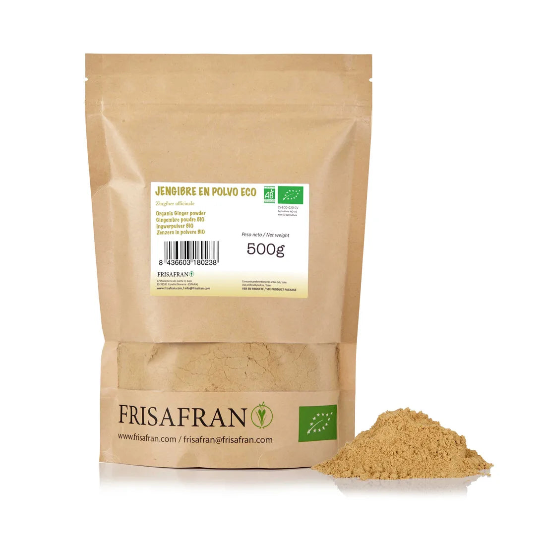 Jengibre En Polvo Ecológico | Calidad | Frisafran 40 G_3