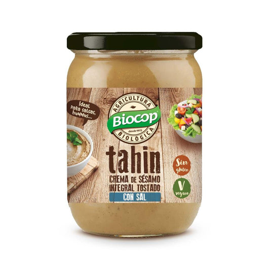 Tahin Integral Tostado con Sal Biocop 500 g
