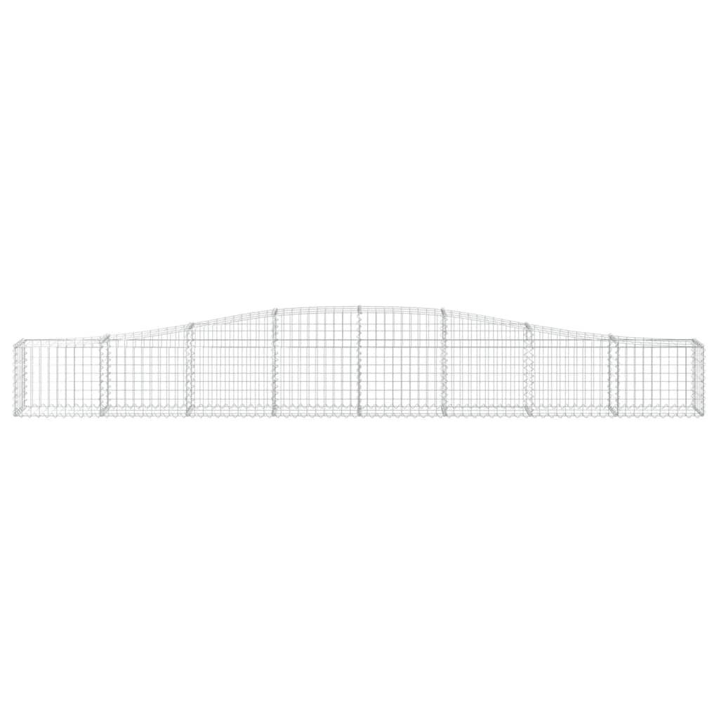 Cestas De Gaviones 2 Uds Forma De Arco Hierro 400x30x40/60 Cm_3