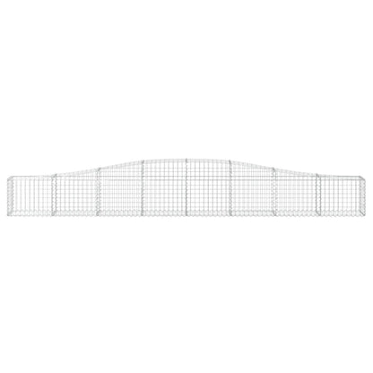 Cestas De Gaviones 2 Uds Forma De Arco Hierro 400x30x40/60 Cm_3