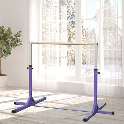 Homcom Barra De Gimnasia Para Niños De +3 Años Con Altura Ajustable 92-150 Cm_1