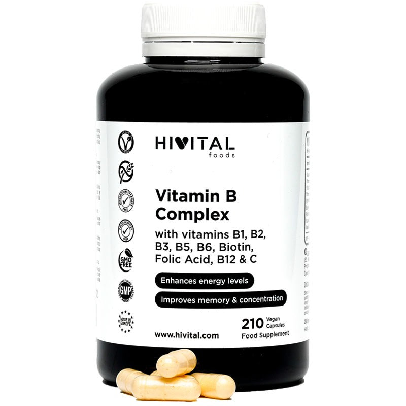 Vitamina B Complex Hivital 210 cápsulas veganas