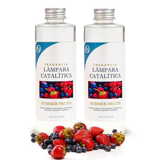 Pack 2x Fragancias Para Lámpara Catalítica 200ml: Aroma Summer Fruits - Disfruta De Tu Aroma Favorito Durante Más Tiempo_0