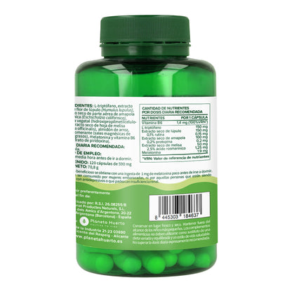 Melatonina complex Planeta Huerto 120 cápsulas