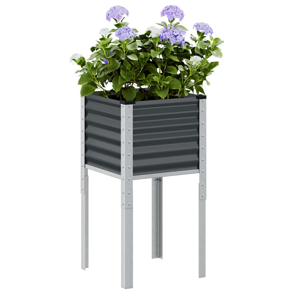 Jardinera De Acero Antracita 45x45x88 Cm_1