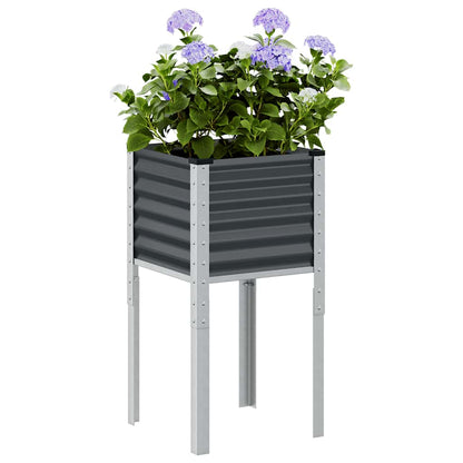 Jardinera De Acero Antracita 45x45x88 Cm_1