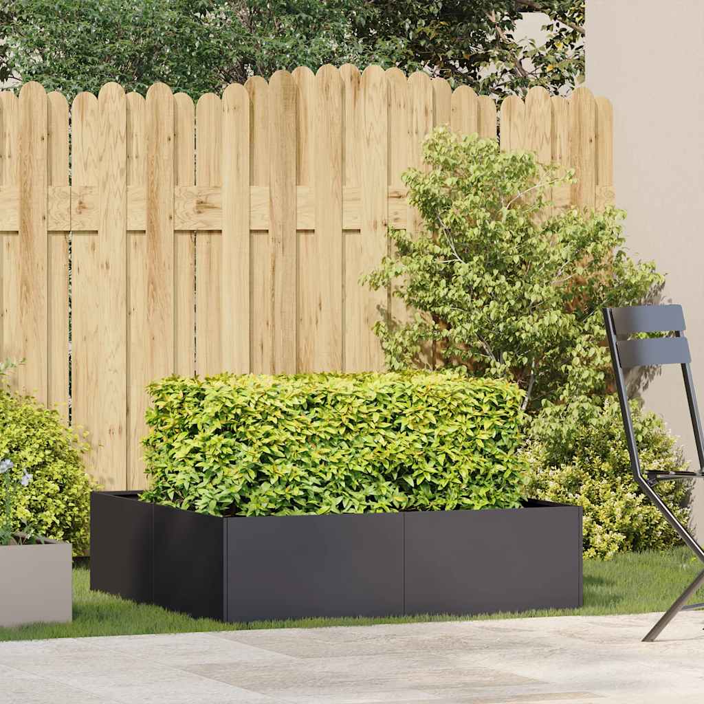 Jardinera Acero Negro 100x100x30 Cm_2