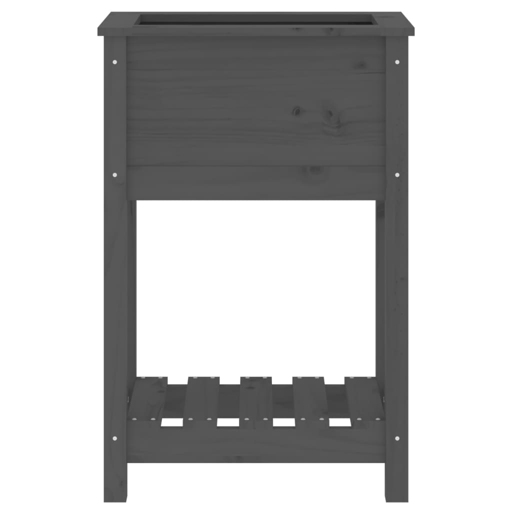 Jardinera De Madera Maciza De Pino Gris 54x34,5x81 Cm_4