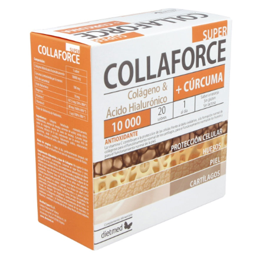 Dietmed Collaforce Super + Curcuma - 20 Unidades, Color Blanco, 500 G_0