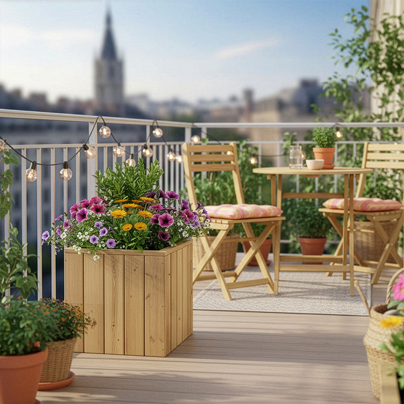 Jardinera De Madera Para Exterior Atrium Hortalia 50x50x50 Cm_1