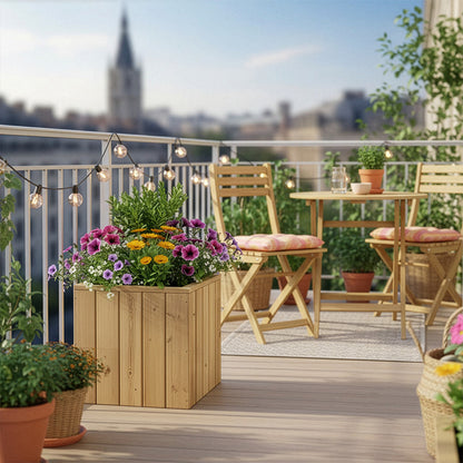 Jardinera De Madera Para Exterior Atrium Hortalia 50x50x50 Cm_1