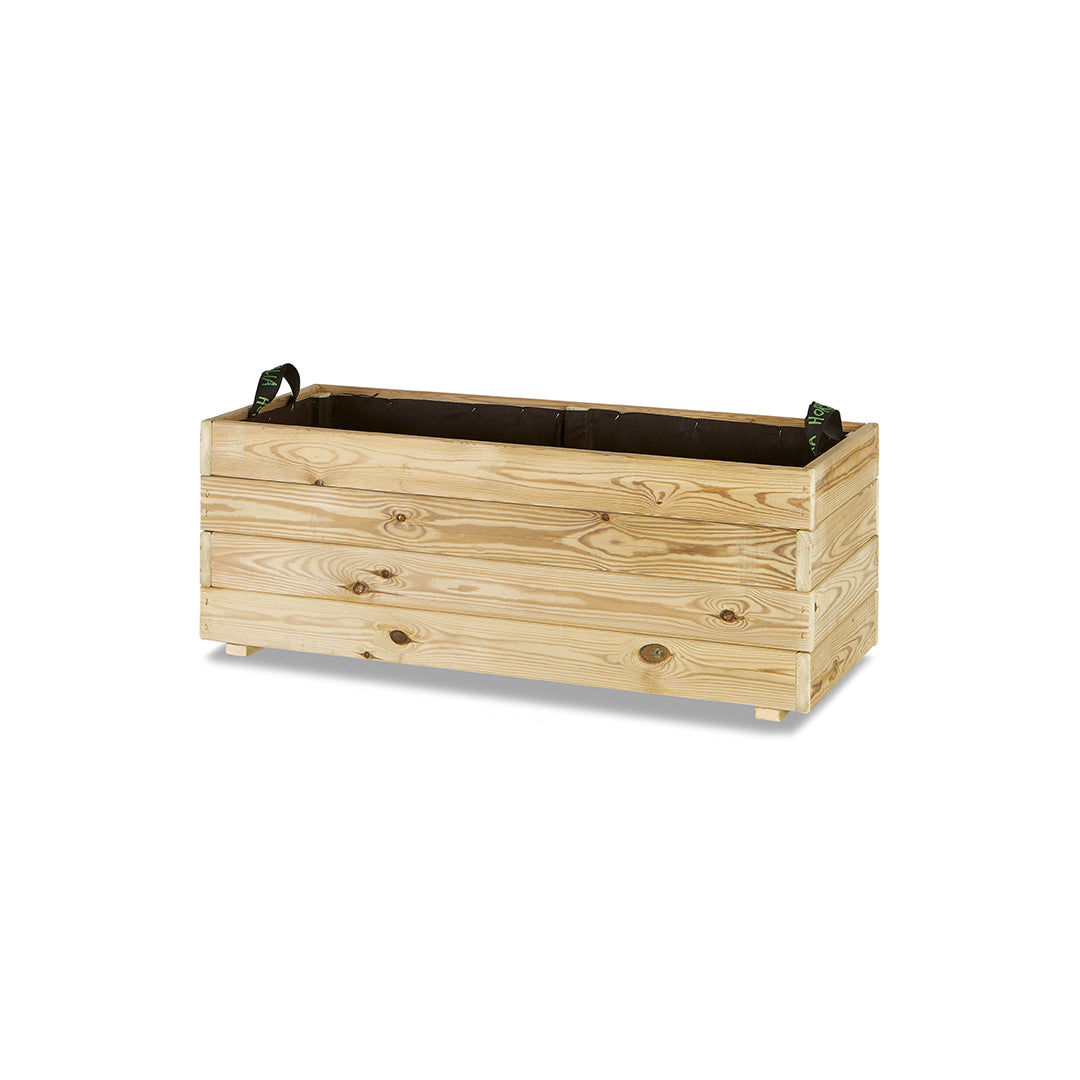 Jardinera Rectangular De Madera Tratada Para Exterior Ghio Hortalia 100x40x40 Cm_0